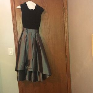 Black and silver formal dress